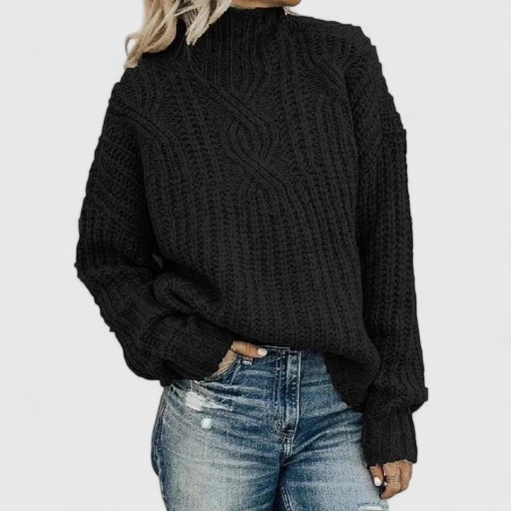 Mallory | Elevated Cable-Detail Silhouette Sweater