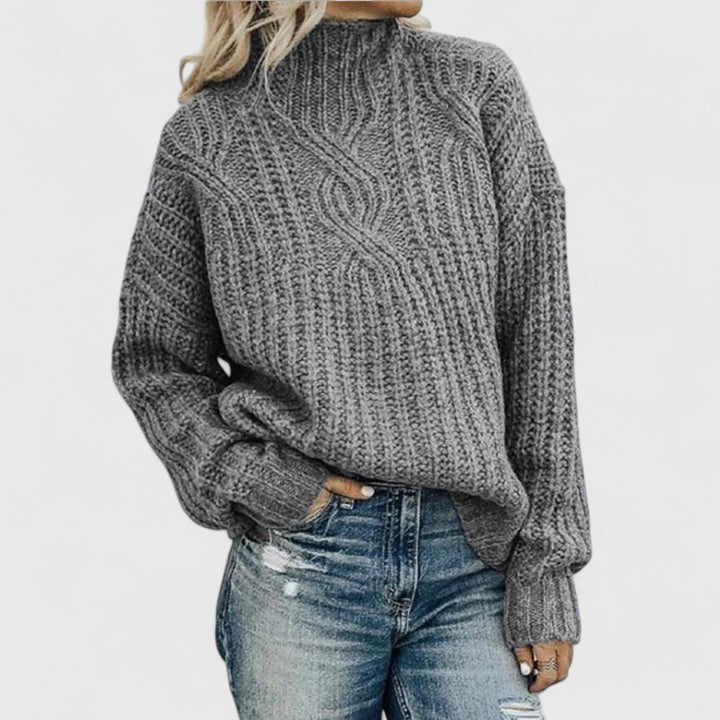 Mallory | Elevated Cable-Detail Silhouette Sweater