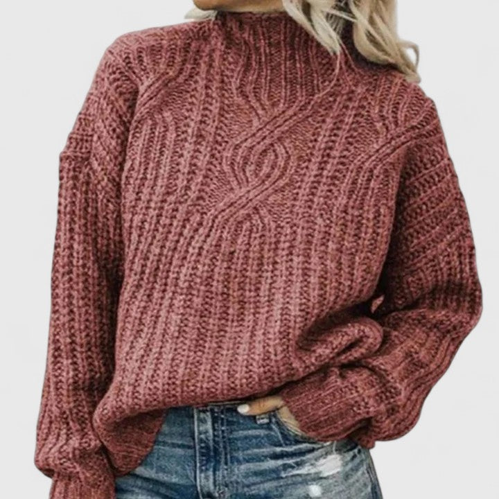 Mallory | Elevated Cable-Detail Silhouette Sweater