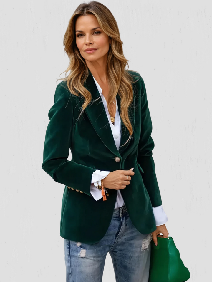 Luna | Tailored Velvet Blazer in Slim Fit