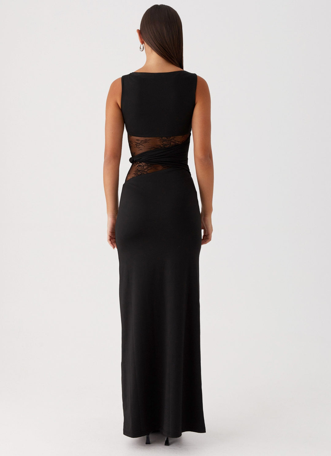Leni - Fitted maxidress with discreet cuts and laces