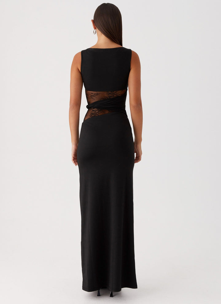 Leni - Fitted maxidress with discreet cuts and laces