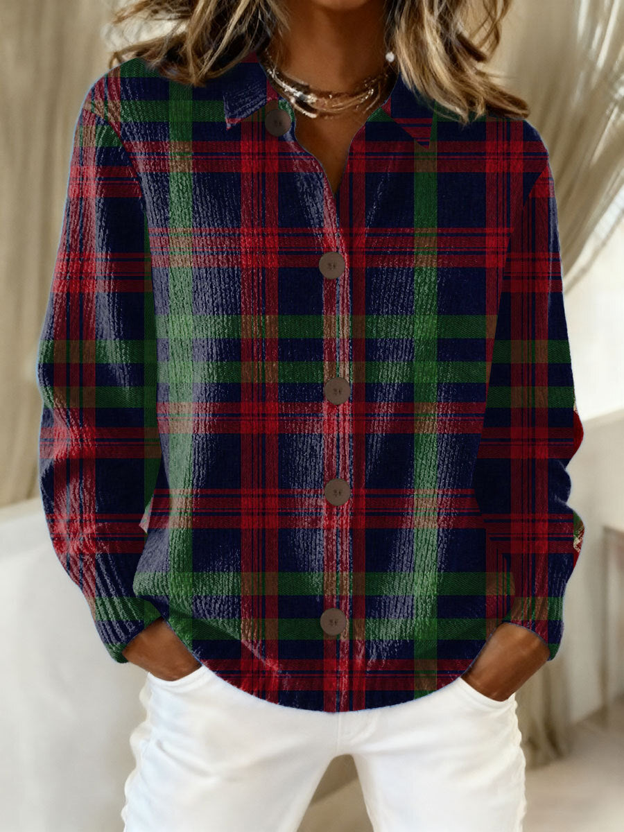 Tess™ – Plaid Hoodie Top