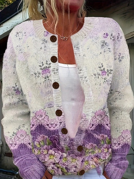 Rachel | Vintage-Inspired Floral Cardigan Sweater