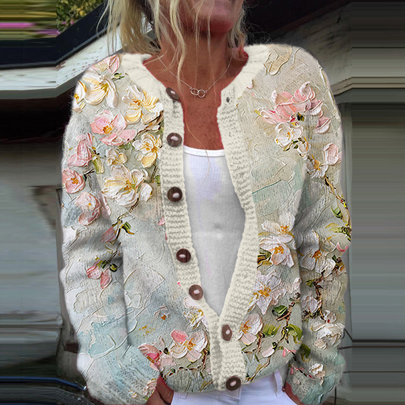 Rachel | Vintage-Inspired Floral Cardigan Sweater