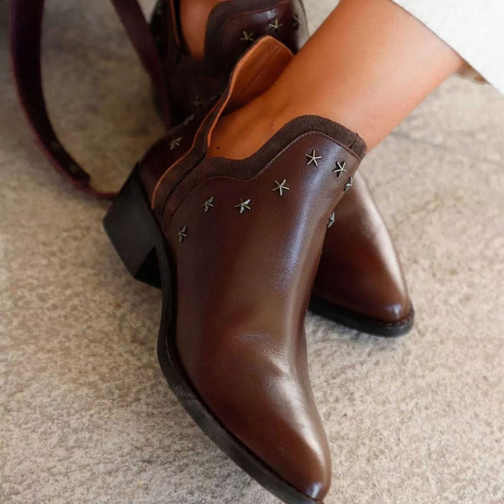 Evelyn | Studded Western Boots