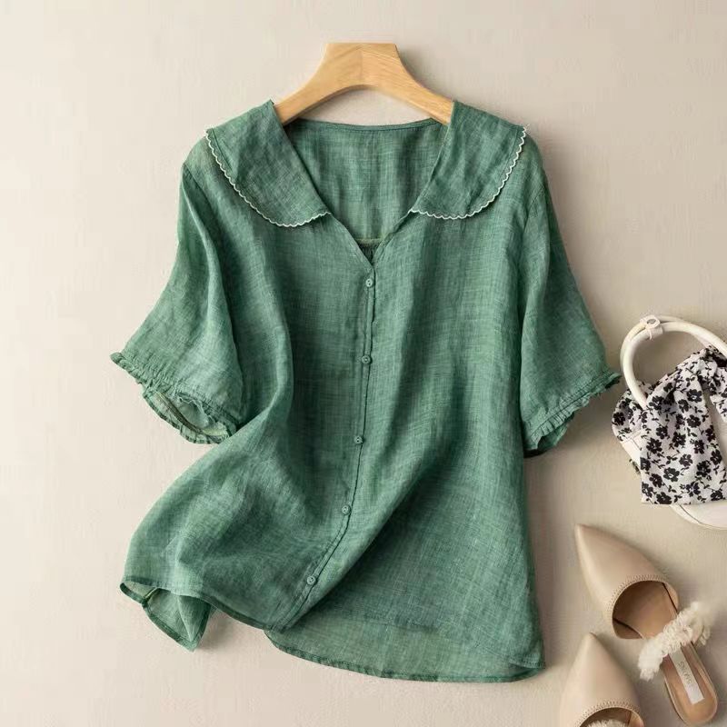 Emilia | Blouse with Embroidered Collar