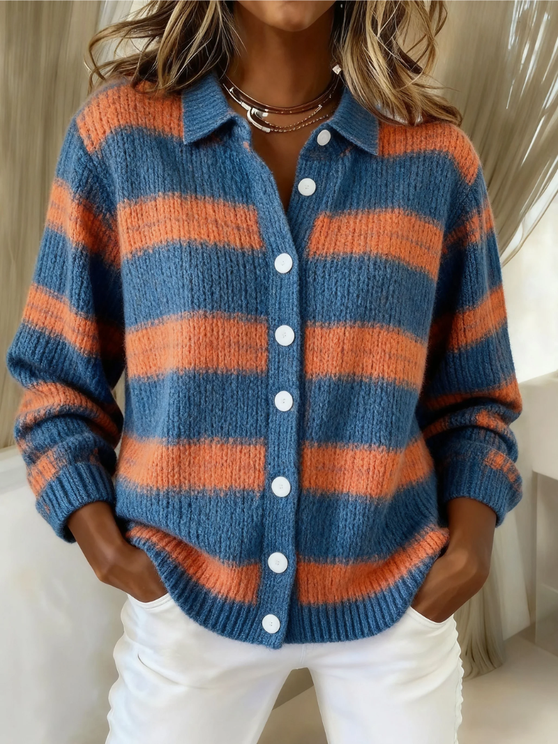 Livia™ – Striped Hoodie Top