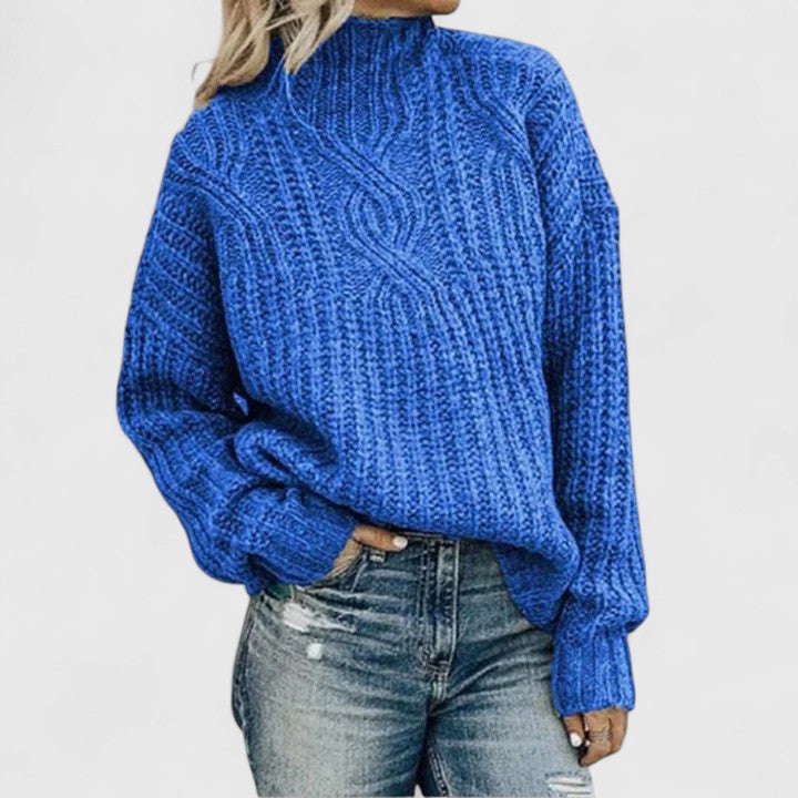 Mallory | Elevated Cable-Detail Silhouette Sweater