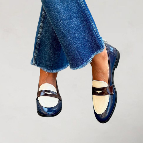 Marleen | Classic Navy Blue Loafers