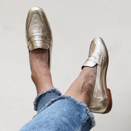 Danielle | Patchwork Slip-On Loafers