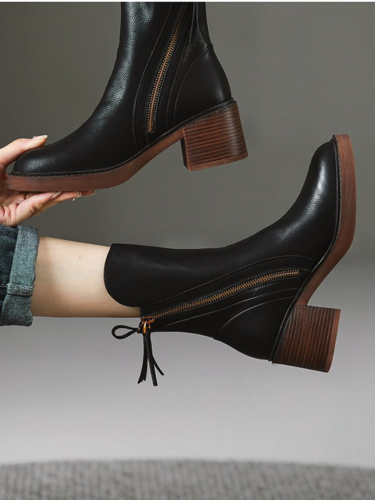 Barbara | Chunky Heel Ankle Boots