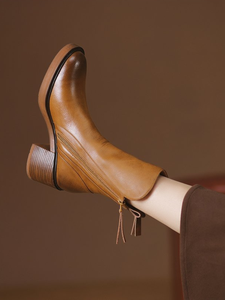 Barbara | Chunky Heel Ankle Boots