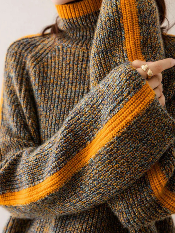 Fern | Comfy Striped Turtleneck Sweater
