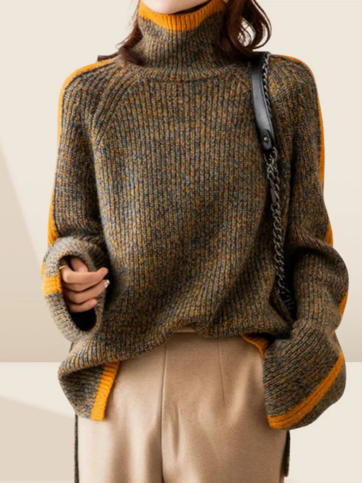 Fern | Comfy Striped Turtleneck Sweater