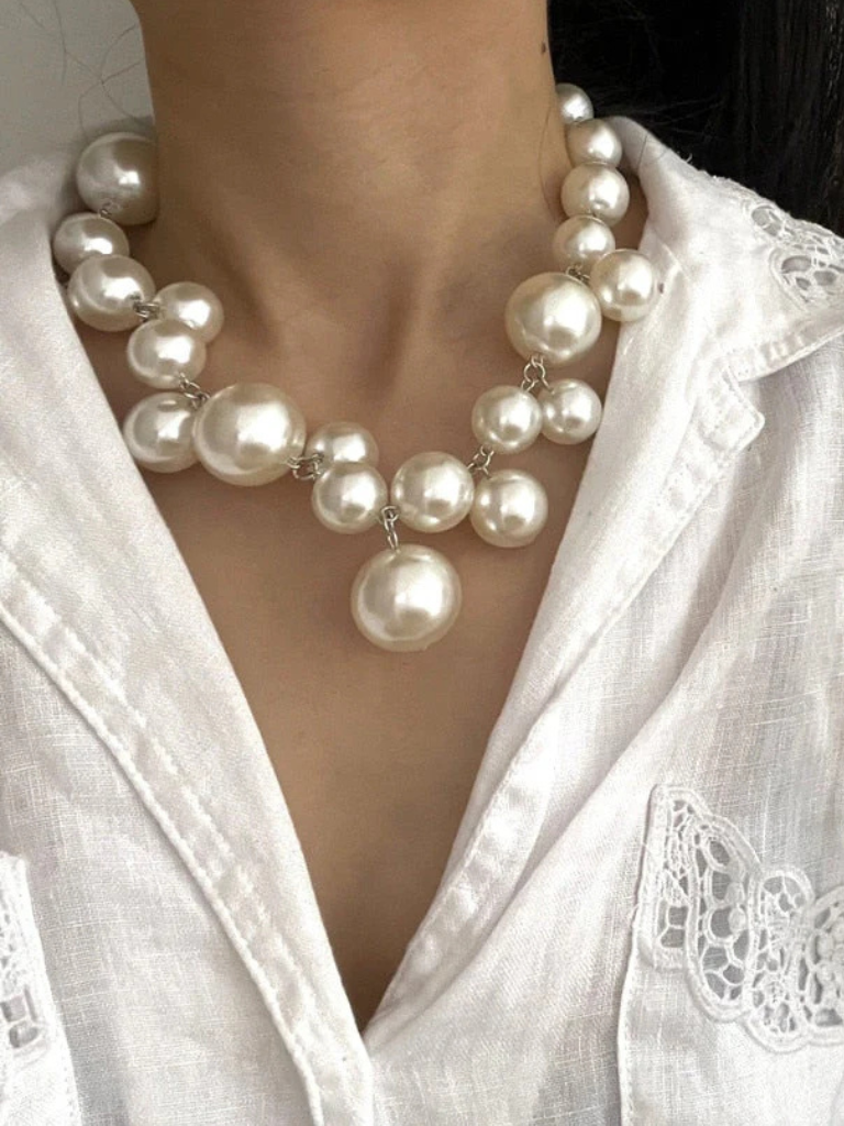 Maria | Statement Pearl Necklace