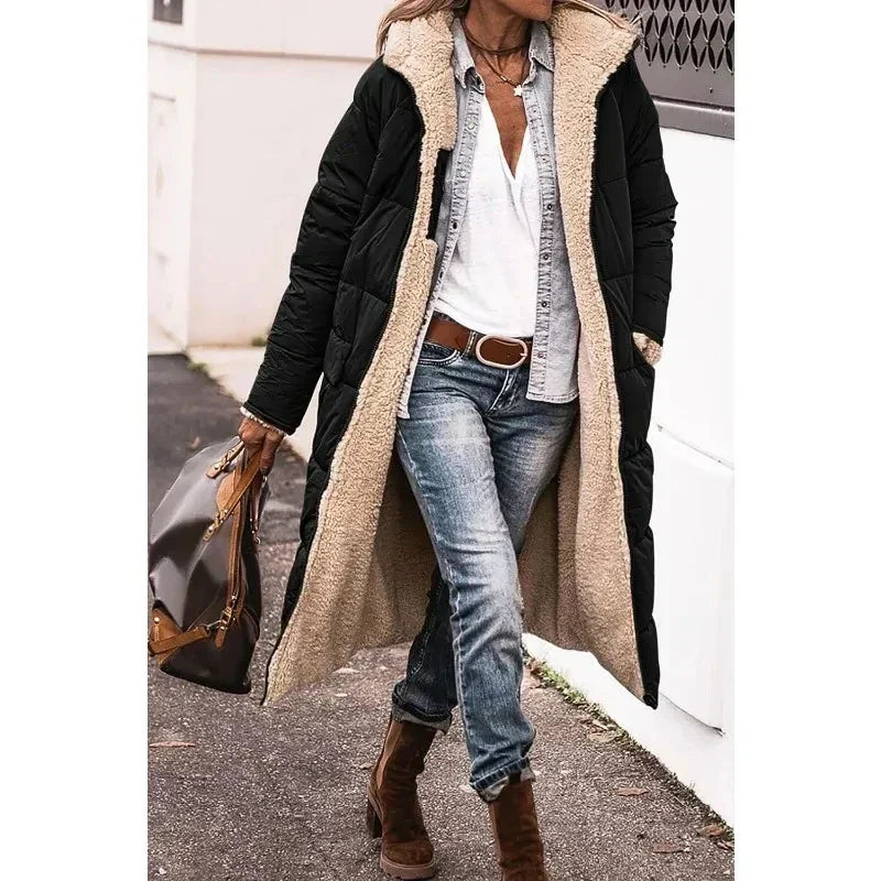 Joelle | Dual-Fabric Winter Coat