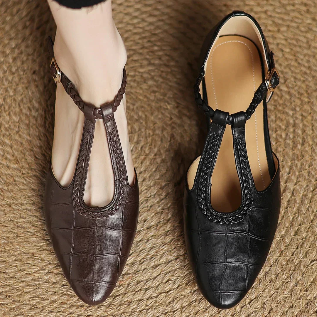 Annie | Kepa Leather Mary Jane Shoes