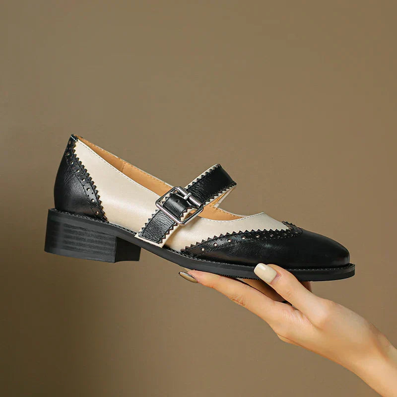 Annie | Miana Leather Mary Jane Shoes