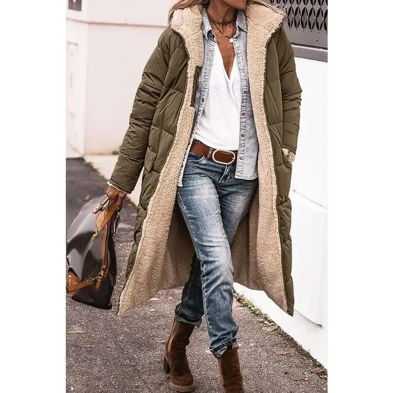 Joelle | Dual-Fabric Winter Coat