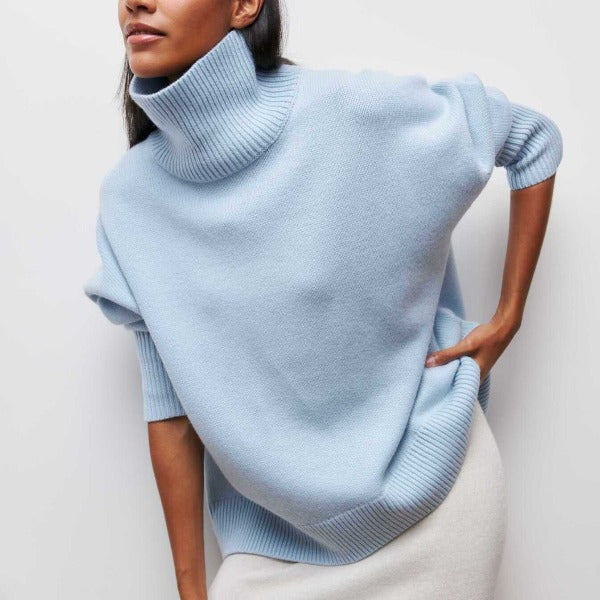 Avery™ - Cozy High Neck Knit Sweater