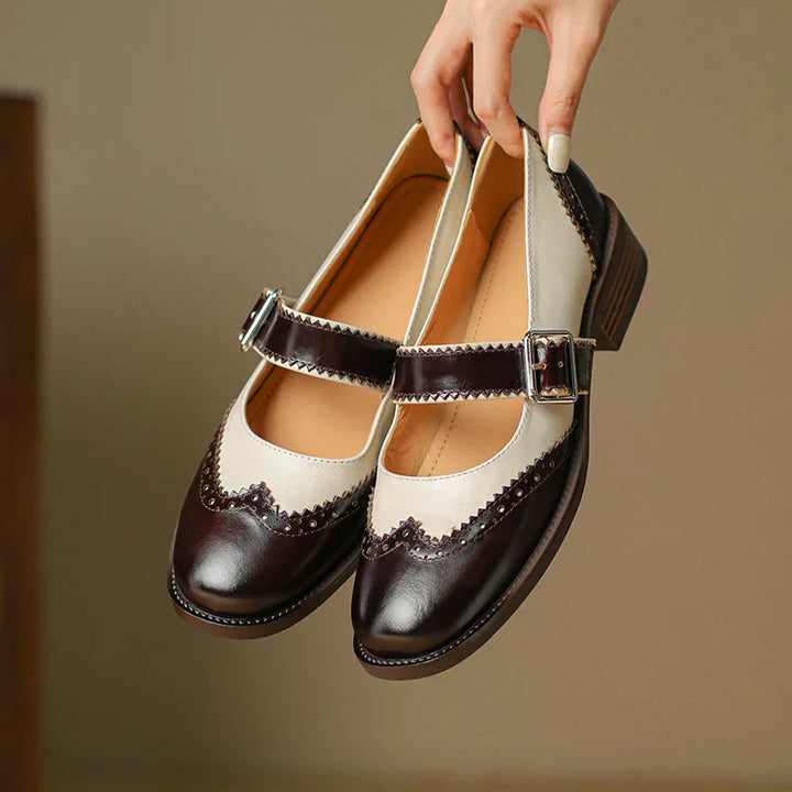 Annie | Miana Leather Mary Jane Shoes