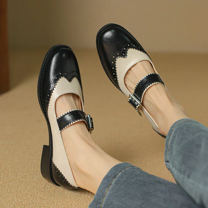 Annie | Miana Leather Mary Jane Shoes