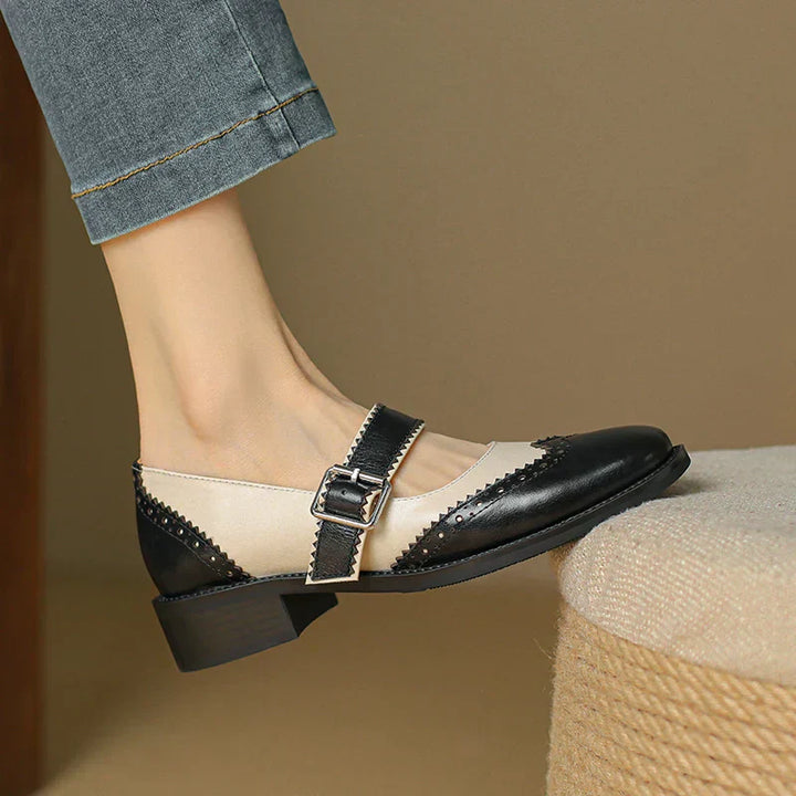 Annie | Miana Leather Mary Jane Shoes