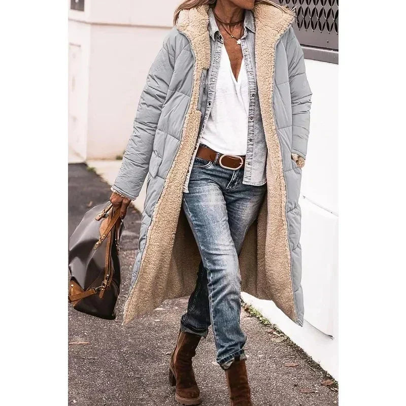 Joelle | Dual-Fabric Winter Coat