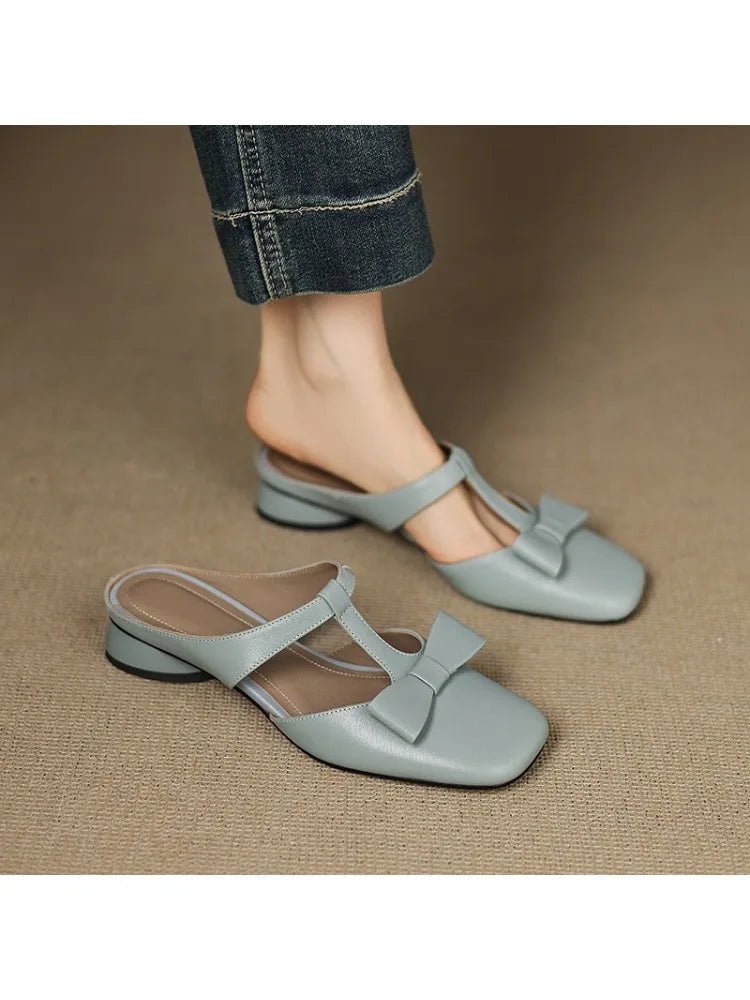 Annie | Square-Toed Slippers
