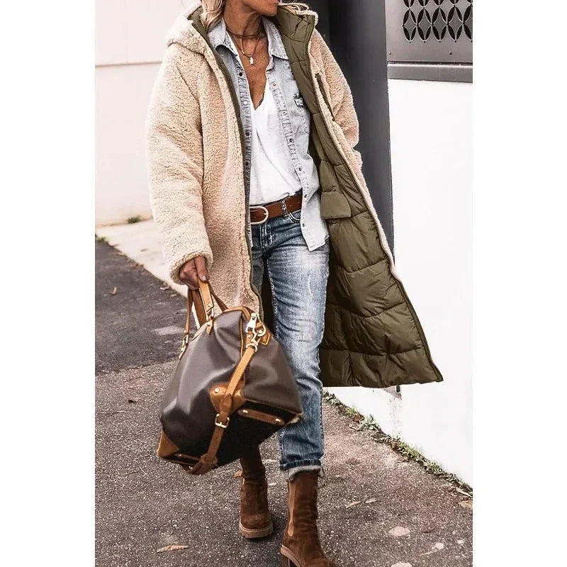 Joelle | Dual-Fabric Winter Coat