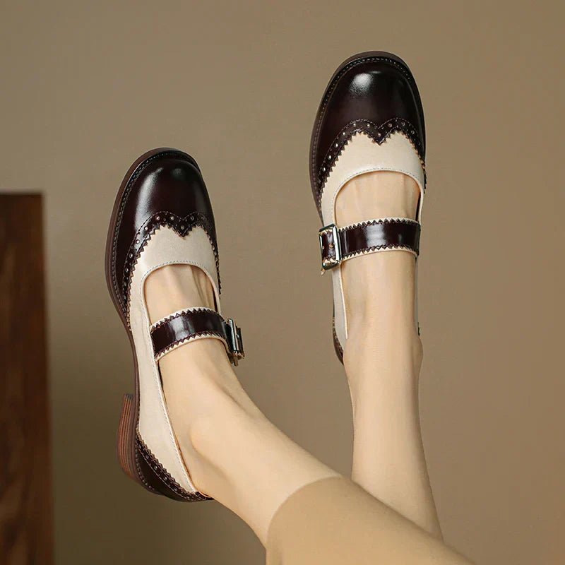 Annie | Miana Leather Mary Jane Shoes