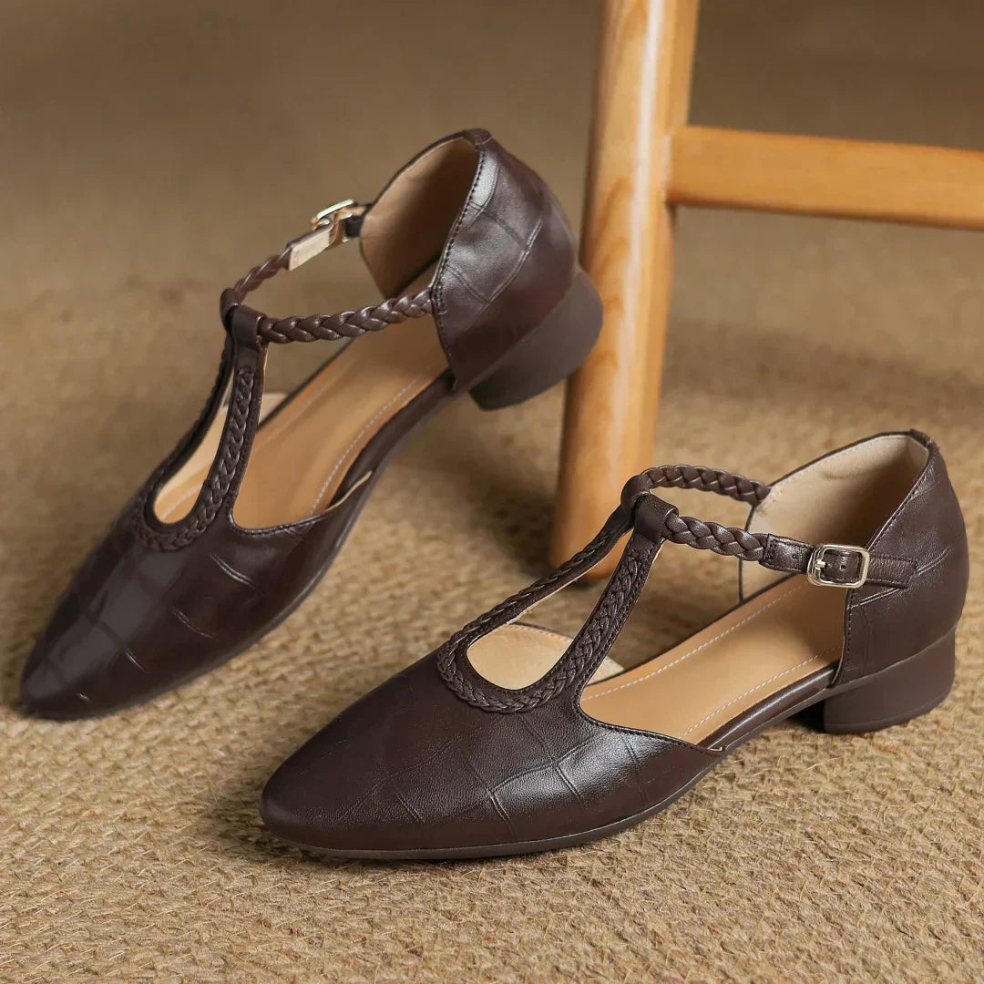 Annie Kepa Leather Mary Jane Shoes
