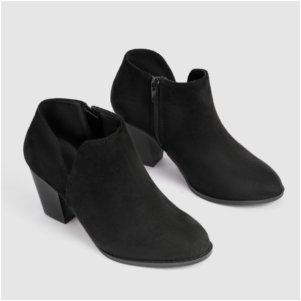 Hailey | Suede-Effect Pointed Ankle Boots