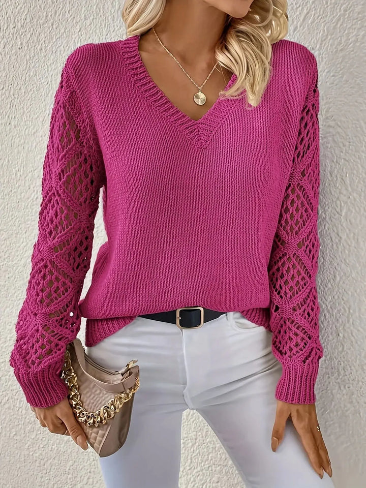 Madison | Elegant V-Neck Knit Pullover