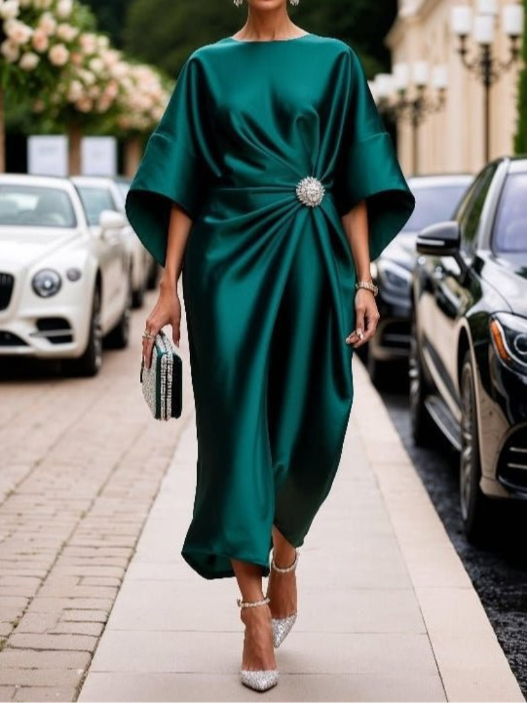 Maris | Elegant Satin Dress