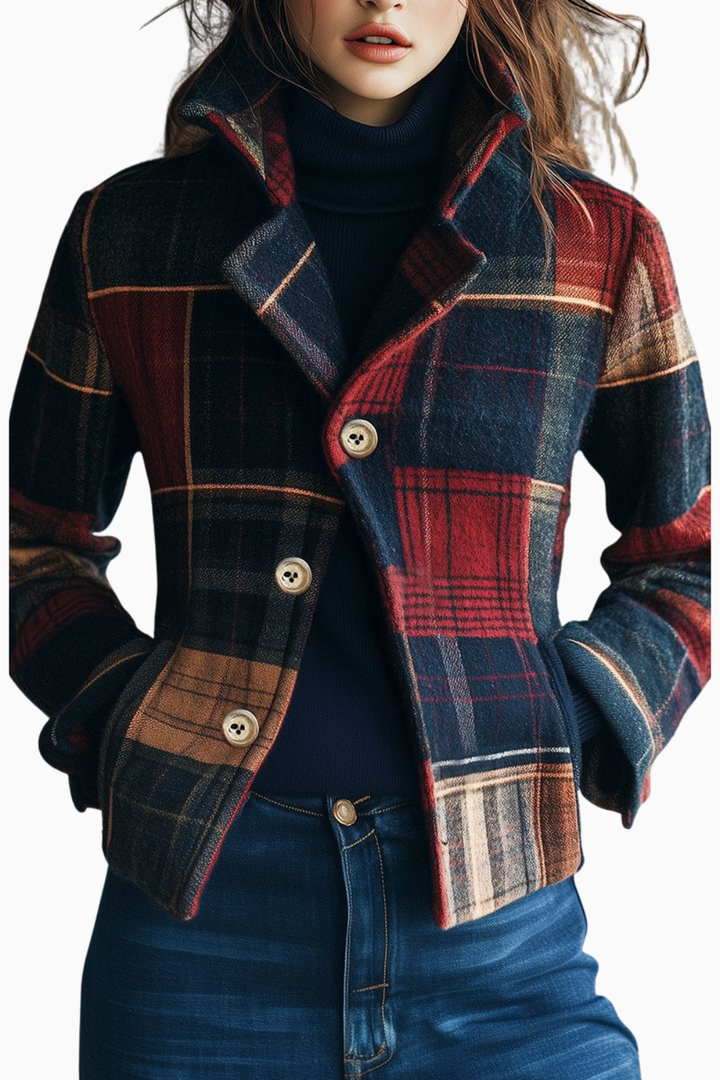 Nessa  | Plaid Pattern Jacket