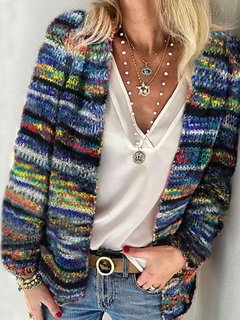 Isa | Colorful Layers Cardigan