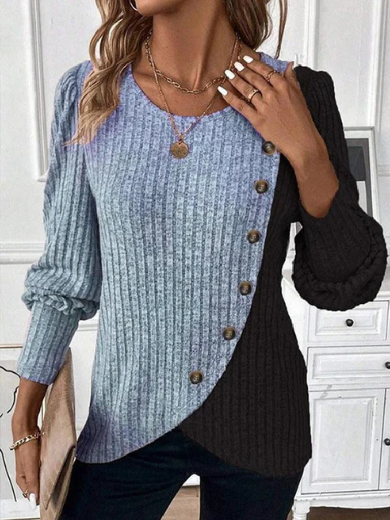 Kaia | Relaxed Knit Long Sleeve Top