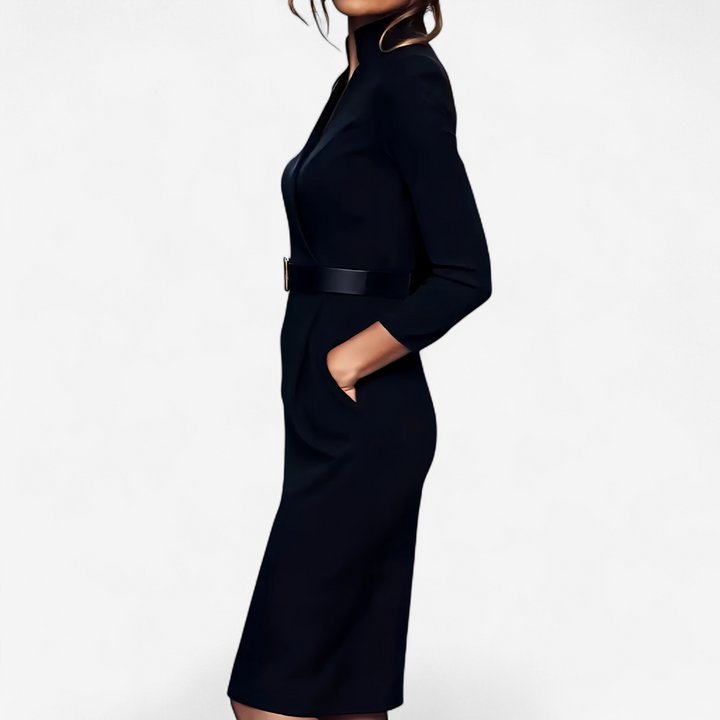 Zahira | Elegant Belted Dress