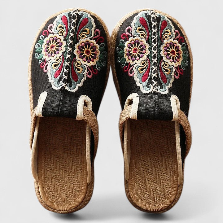 Patricia | Comfortable Handmade Floral Mules
