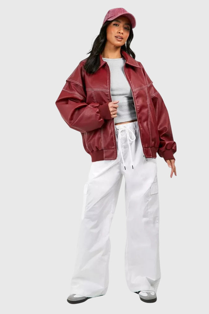 Faye - Extra-Large Leather Jacket