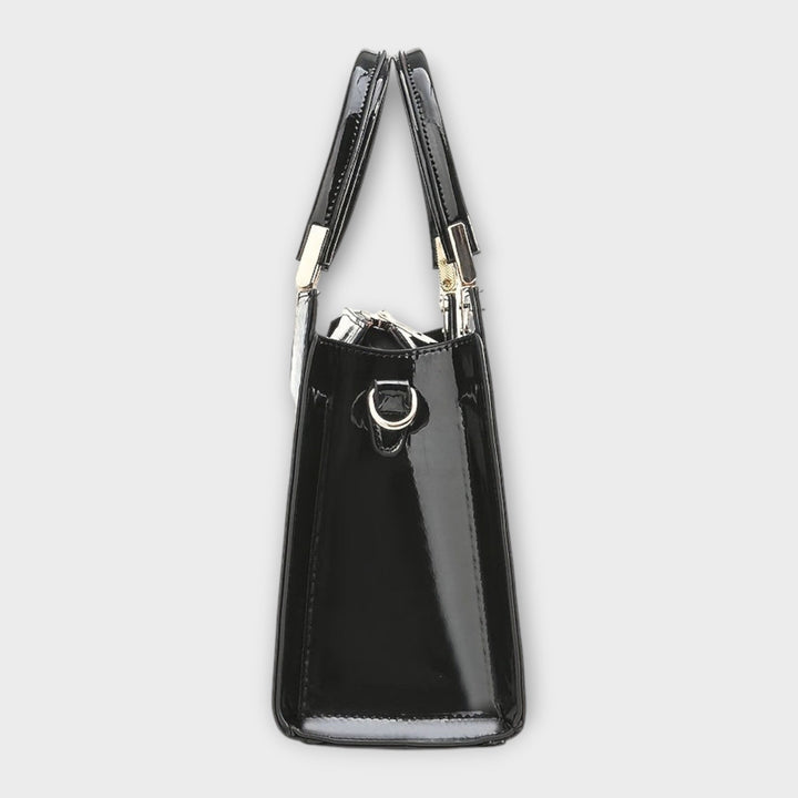 Annie | Shiny Crocodile-Embossed Handbag