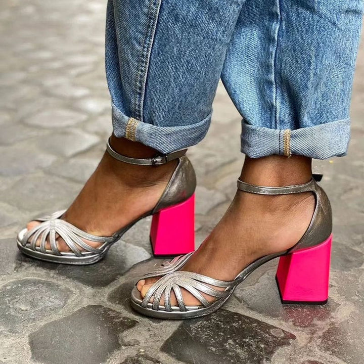 Isabella | Vibrant Neon Block Heels