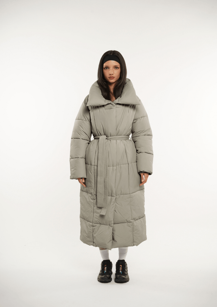 BLAIRE | OVERSIZED BULLET BUTTON PUFFER JACKET IN EXTRA LONG LENGTH