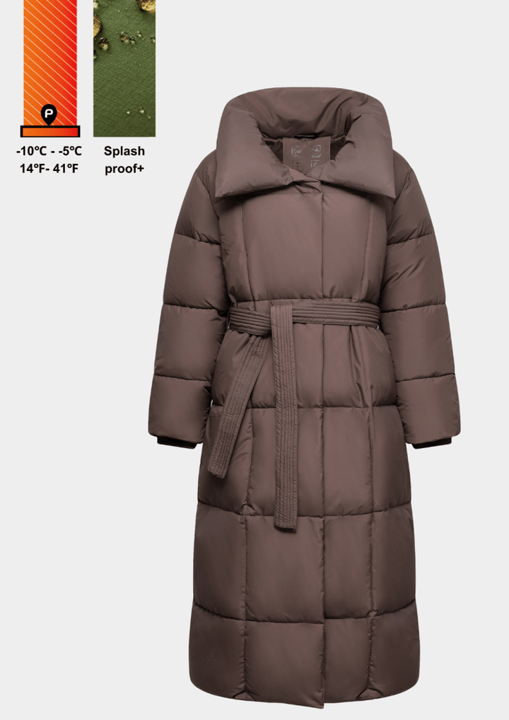 BLAIRE | OVERSIZED BULLET BUTTON PUFFER JACKET IN EXTRA LONG LENGTH