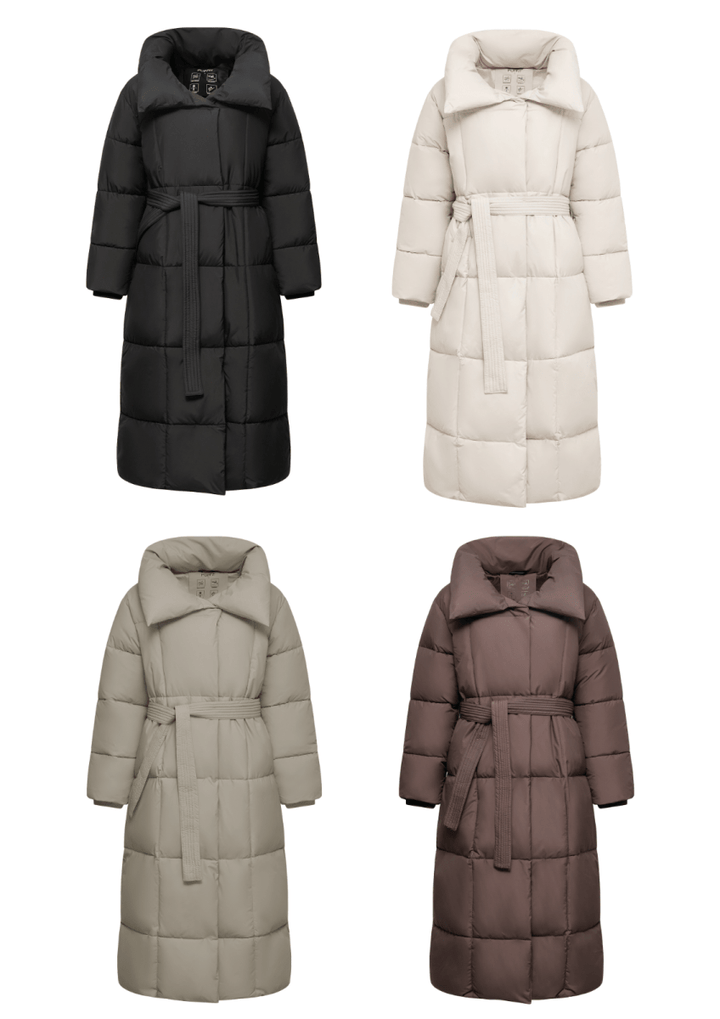 BLAIRE | OVERSIZED BULLET BUTTON PUFFER JACKET IN EXTRA LONG LENGTH