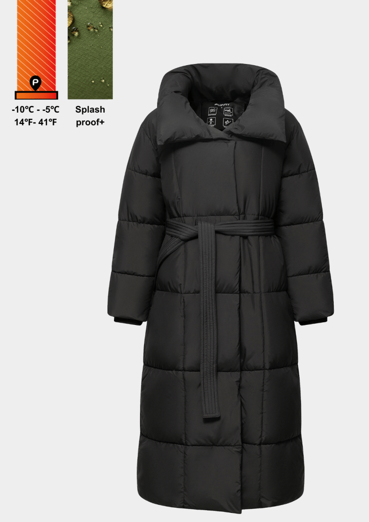 BLAIRE | OVERSIZED BULLET BUTTON PUFFER JACKET IN EXTRA LONG LENGTH