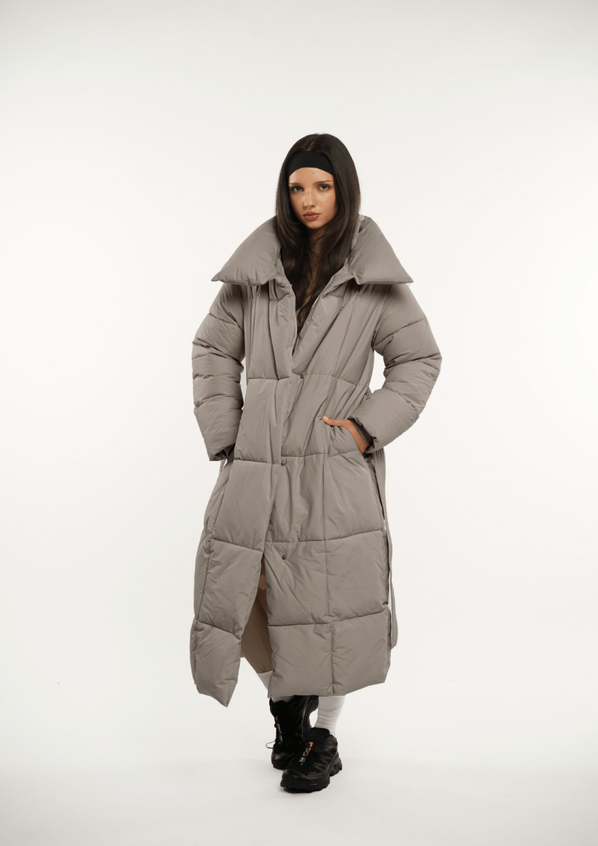 BLAIRE | OVERSIZED BULLET BUTTON PUFFER JACKET IN EXTRA LONG LENGTH