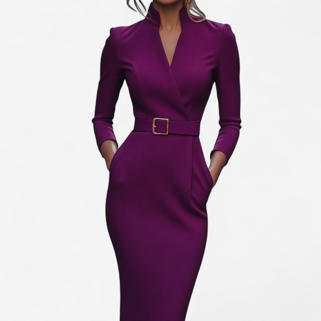 Zahira | Elegant Belted Dress